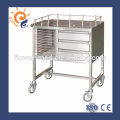 FC-27 New Hospital Stainless Steel Ward Visit Cart